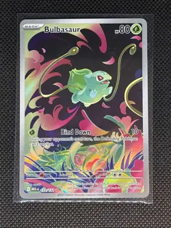 Pokemon Bulbasaur Full Art Holo Illustration Rare IR Mega Evolution 133/132 - Image 3