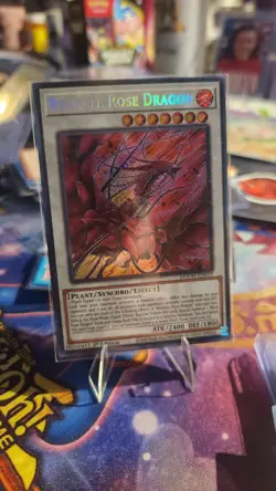 Yu-Gi-Oh! Bramble Rose Dragon Secret Rare Card DOOD-EN039 NM 1st Edition - Image 1
