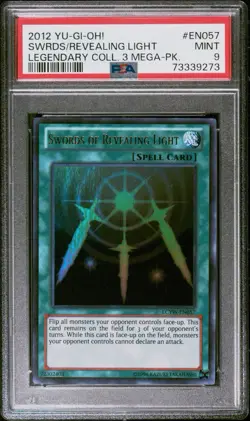2012 Yu-Gi-Oh! LC3 Mega Pack Swords of Revealing Light EN057 PSA 9 Ultra Rare - Image 1