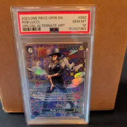 Namco Rob Lucci OP03-092 Awakening of the New Era Special Alt Art Foil PSA 10 EN - Image 1