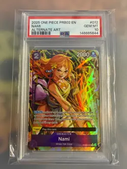 One Piece PRB02-012 Nami Alternate Art - PSA 10 PRB02 012 ENGLISH - Image 1