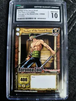 2006 One Piece CH085 Roronoa Zoro “Seeker of the Sword Road” CGC 10 Gem Mint - Image 1
