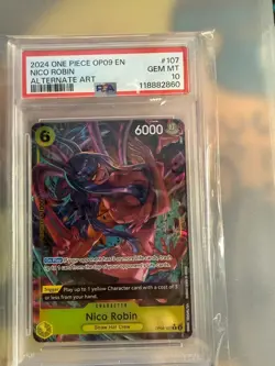 One Piece #107 Nico Robin PSA 10 Alternate Alt Art OP09-107 Emperors World Demon - Image 3