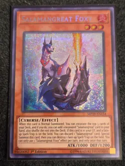 Yugioh Salamangreat Foxy MP19-EN154 Secret Rare NM 1st Ed - Image 1