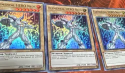 Elemental HERO Neos DUPO-EN102 Super Rare Holo Yugioh x3 Near Mint - Image 2