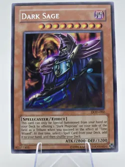 Yugioh Dark Sage DOD-002 Secret Rare Limited Edition Dawn of Destiny - Image 1
