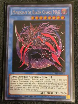 Yugioh Magician Of Black Chaos MAX TN19-EN002 Secret Rare Limited Edition NM - Image 1