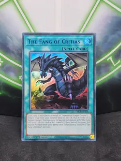 Yugioh The Fang Of Critias DLCS-EN058 Blue Ultra Rare 1st Edition NM - Image 1
