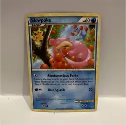 Pokemon Slowpoke 66/90 Undaunted 60 HP Common Regular Basic Rain Splash - Image 1