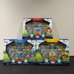 Pokemon TCG GO Team Valor, Mystic, Instinct Special Collection Box Set of 3 - Image 1