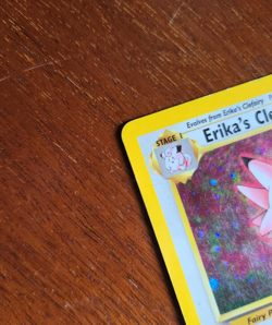 Pokemon Erika’s Clefable 3/132 Gym Heroes Holo Rare WOTC - LP/MP - Image 3