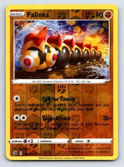 Falinks 109/192 Uncommon Rebel Clash Pokemon Reverse Holo Near Mint - Image 1