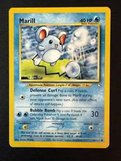 Marill 66/111 Neo Genesis Common WOTC Pokemon LP - Image 1