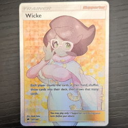Pokemon TCG Wicke 147/147 Sm-Burning Shadows Ultra Rare Full Art Holo Trainer - Image 1