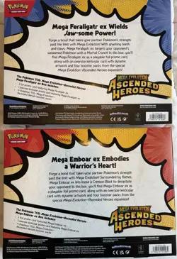 New Pokemon TCG Mega Evolution Ascended Heroes Mega Emboar & Feraligatr EX Boxes - Image 2