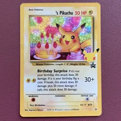 ___'s Pikachu Birthday 24/53 Celebrations Classic Collection NM Holofoil Pokemon - Image 1