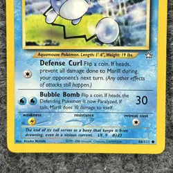 VTG Pokemon Neo Genesis Marill 66/111 Common NM - Image 4