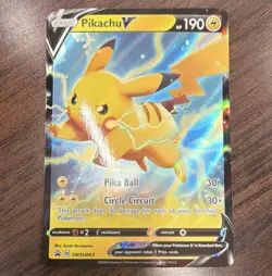 Pokemon Pikachu V Promo Holo SWSH063 SWSH Sword & Shield 190 HP EN 2020 - Image 1