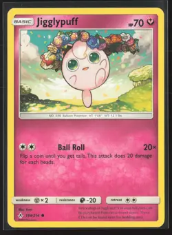 Jigglypuff 134/214 Common Unbroken Bonds Pokemon Near Mint - Image 1