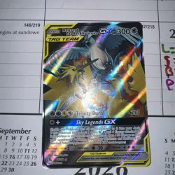 Pokemon Moltres & Zapdos & Articuno GX (Full Art) 66/68 Hidden Fates Holo - Image 2