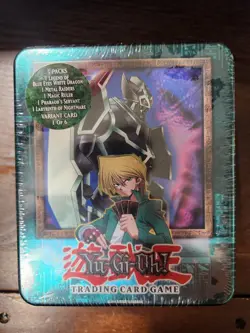 YuGiOh! 2003 Joey Gearfried The Iron Knight Collectible Tin Factory Sealed - Image 1
