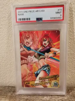 One Piece Anime AR Bandai 2011 Vintage rare Nami - PSA 9 Mint - Image 1