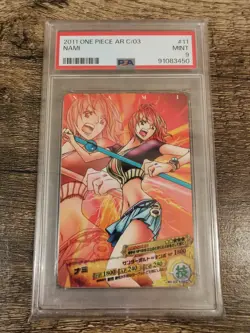 One Piece Anime AR Bandai 2011 Vintage rare Nami - PSA 9 Mint - Image 2