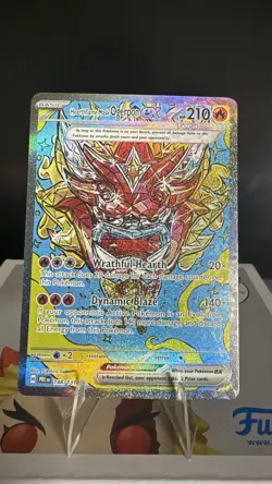Hearthflame Mask Ogerpon ex 148/131Prismatic Evolutions SIR Pokemon Card NM - Image 1
