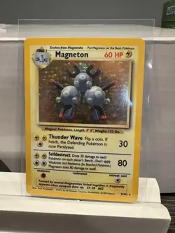 Magneton Holo Rare Base Set 9/102 Pokemon TCG Card 60 HP Thunder Wave - Image 1