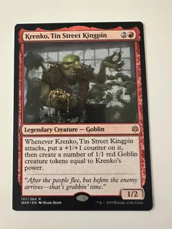 Krenko, Tin Street Kingpin War of the Spark Regular Rare Card #137 MTG NM - Image 1