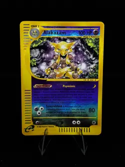 Pokemon Card Expedition Base Set Reverse Holo Alakazam 33/165 MP - Image 1