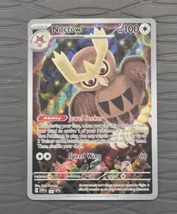 Noctowl SVP 141 Black Star Promo Full Art Holo Stellar Crown ETB Promo Card NM - Image 1