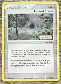 Pokemon Cards: EX Legend Maker Reverse Holo: Cursed Stone 72/92 NM - Image 1