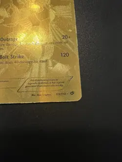 Pokemon Zekrom Gold Secret Rare Full Art Card 115/113 Legendary Treasures Series - Image 4