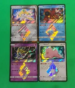 Rare Pokemon Lot of 4 Prism Star Cards Ditto, Giratina, Jirachi, Volcanion NM-M - Image 1