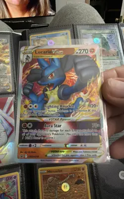 Lucario VSTAR SWSH214 Pokemon Card Holo B62 - Image 1