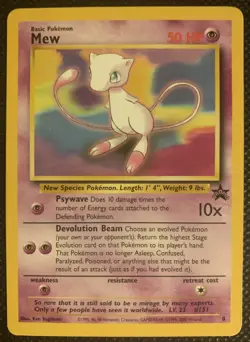 Pokemon Mew Black Star Promo #8 WOTC Vintage 2000 Rare Card - Image 1
