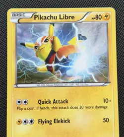 Pokemon Pikachu Libre 30/30 Holo Basic Card XY Trainer Kit English 2016 - Image 2