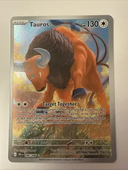 Tauros 096/086 Illustration Rare 2026 Pokemon Chaos Rising Full Art Card NM - Image 1