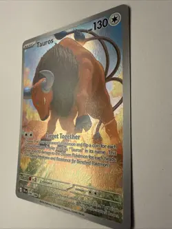 Tauros 096/086 Illustration Rare 2026 Pokemon Chaos Rising Full Art Card NM - Image 3