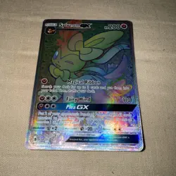 Pokemon Sylveon GX Secret Rare Full Art Holo 158/145 SM-Guardians Rising Card - Image 1
