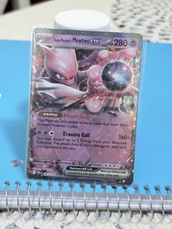 Pokemon TCG Team Rockets Mewtwo EX Double Rare Card - Image 1