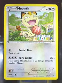 Meowth Build-A-Bear Workshop Exclusive Card 067/108 Miscellaneous Cards - Image 1