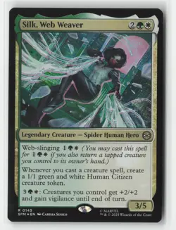 Silk, Web Weaver 145 Rare Marvel's Spider-Man Magic: The Gathering Foil NM - Image 1