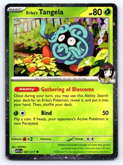Erika's Tangela 7/217 (Cosmos Holo) Promo ME: Ascended Heroes Pokemon Near Mint - Image 1