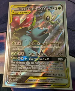 Pokemon Celebi & Venusaur GX SM167 TAG TEAM Promo Holo 270 HP Basic Card - Image 1