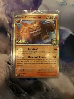 N's Darmanitan SVP 181 Pokemon Journey Together Prerelease STAFF Promo - Image 1