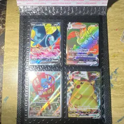 Pokemon TCG 4-Card Lot English Holo Full Art Pikachu VMAX Machamp VMAX V - Image 2
