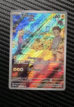 Pokemon Pikachu 173/165 SV Scarlet & Violet 151 Illustration Rare Holo TCG NM++ - Image 3