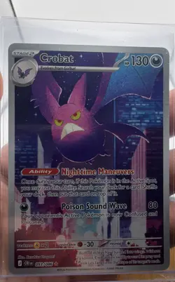 Pokemon Crobat 093/086 Me04: Chaos Rising Illustration Rare NM - Image 1